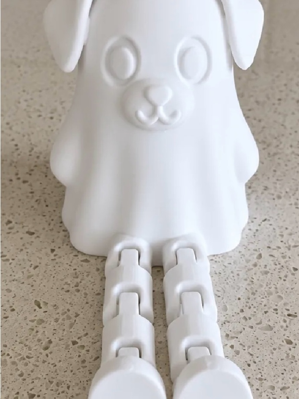 White Dog-Shaped Holiday Table Accent - Minimalist Decorative Figurine